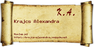 Krajcs Alexandra névjegykártya